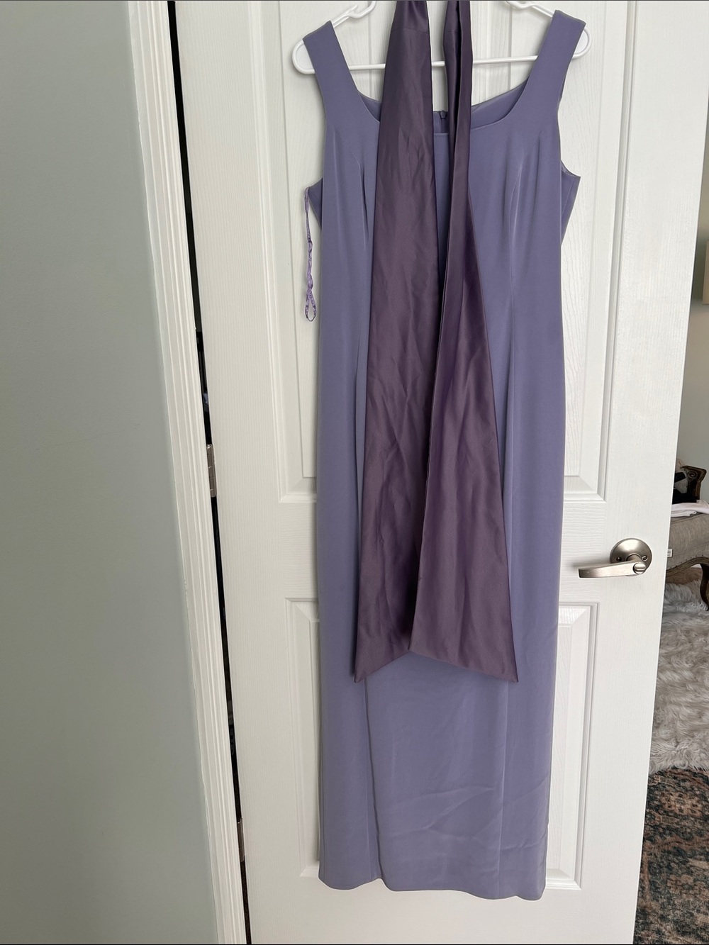 Jones New York Lavender Maxi Dress with Detachable Scarf